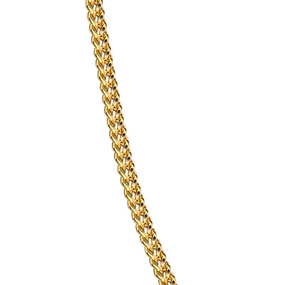 Solid Gold Franco Square Box Chain Necklace