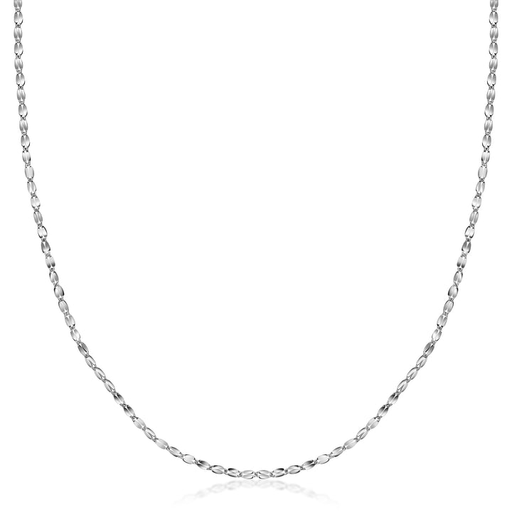 Solid 14k Gold Mirror Diamond Cut Chain - outlets 18 Inches