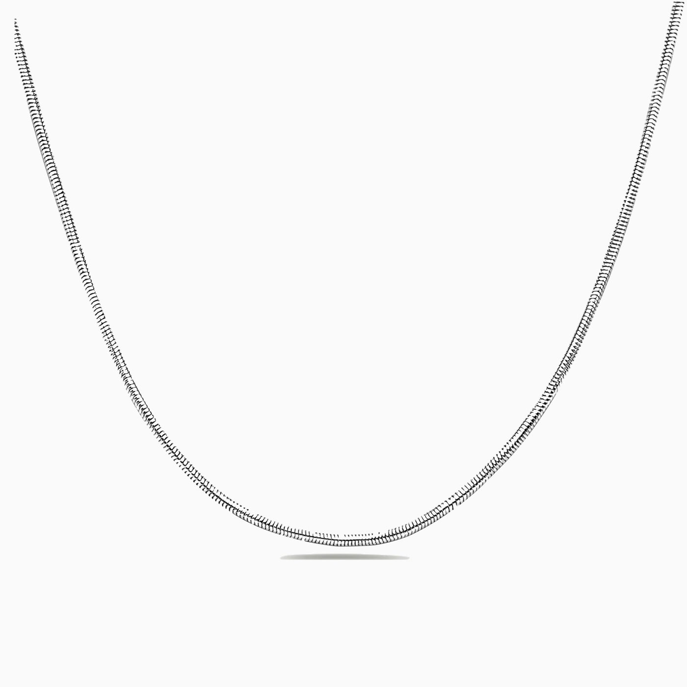 Silver Round Snake Chain Necklace