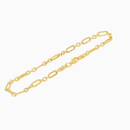 10K Gold 1+1 Anchor Chain Bracelet