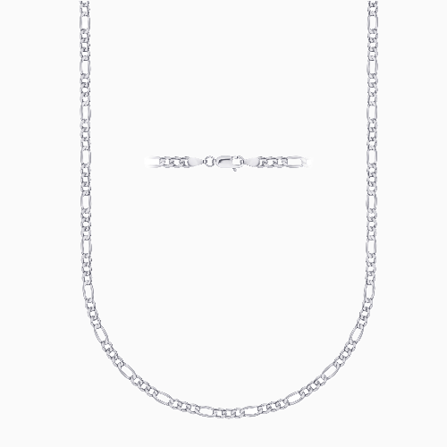 Silver 3MM Figaro Chain Necklace
