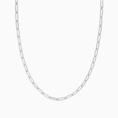 Silver Paperclip Chain Necklaces