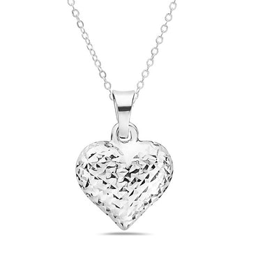 14K Gold Heart With Cable Chain Necklace