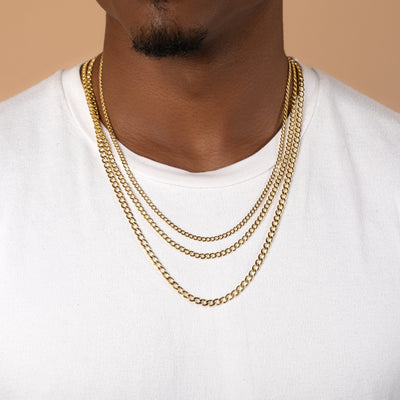 14K BOLD CURB CHAIN NECKLACE FOR MEN
