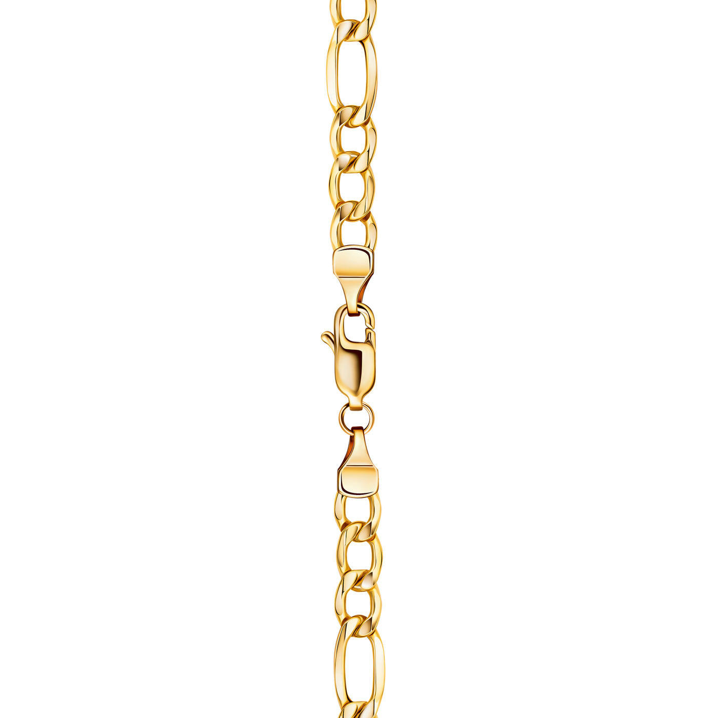 10K Gold Figaro Link Chain Bracelet