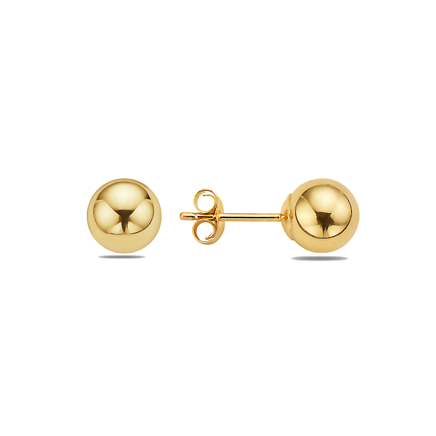 14K Gold Ball Earrings & Endless Hoop Set