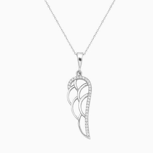 Silver Angel Wing Pendant – Pori Jewelry