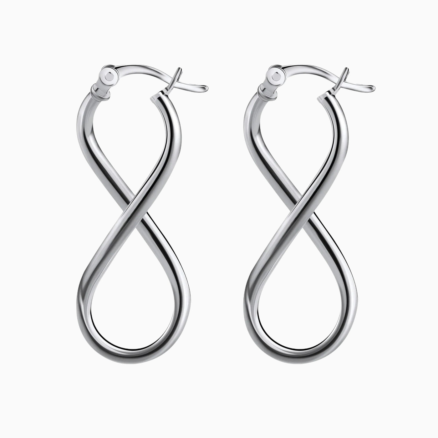 Sterling Silver Infinity Hoop Earrings