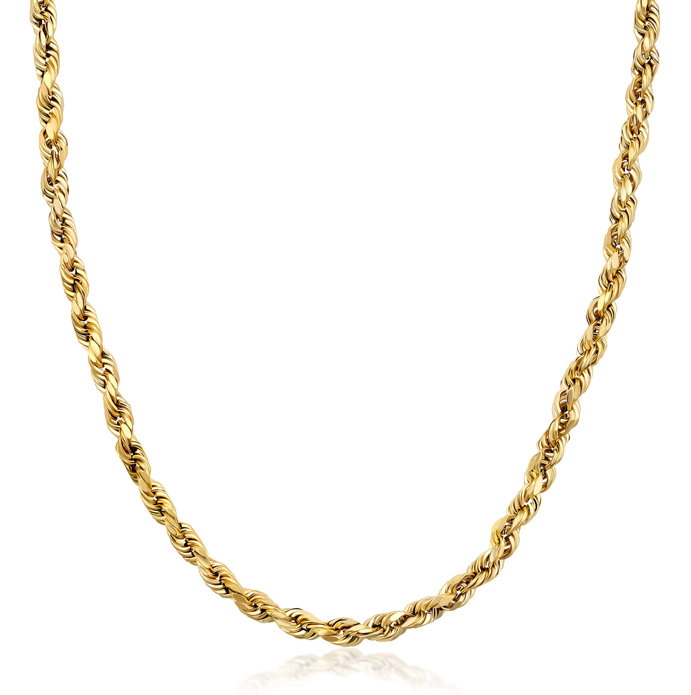 Men's 18K Gold Rope Chain Necklaces