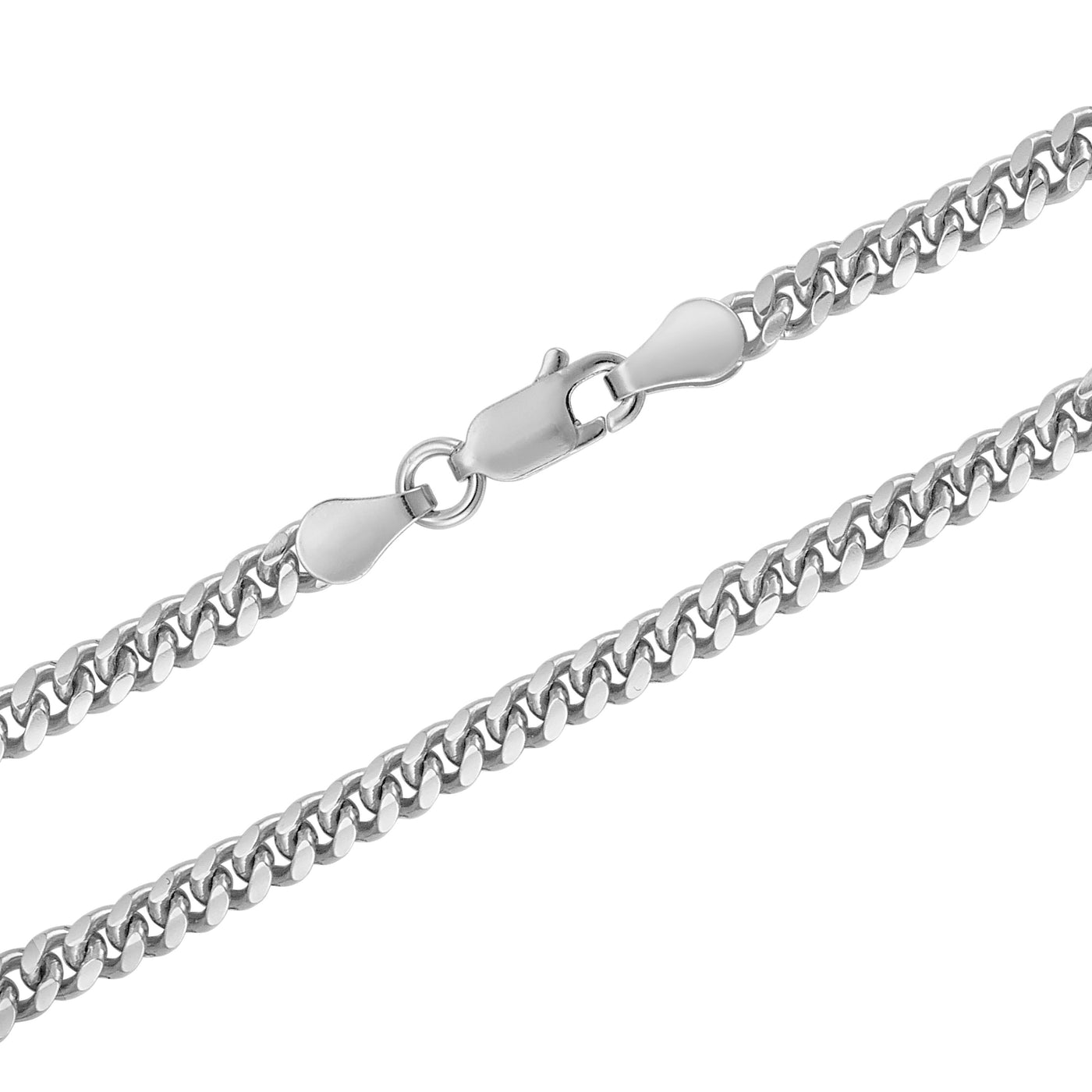 Silver 4MM Miami Cuban Chain Necklace