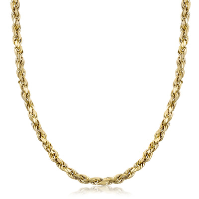 Men's 18K Gold Rope Chain Necklaces