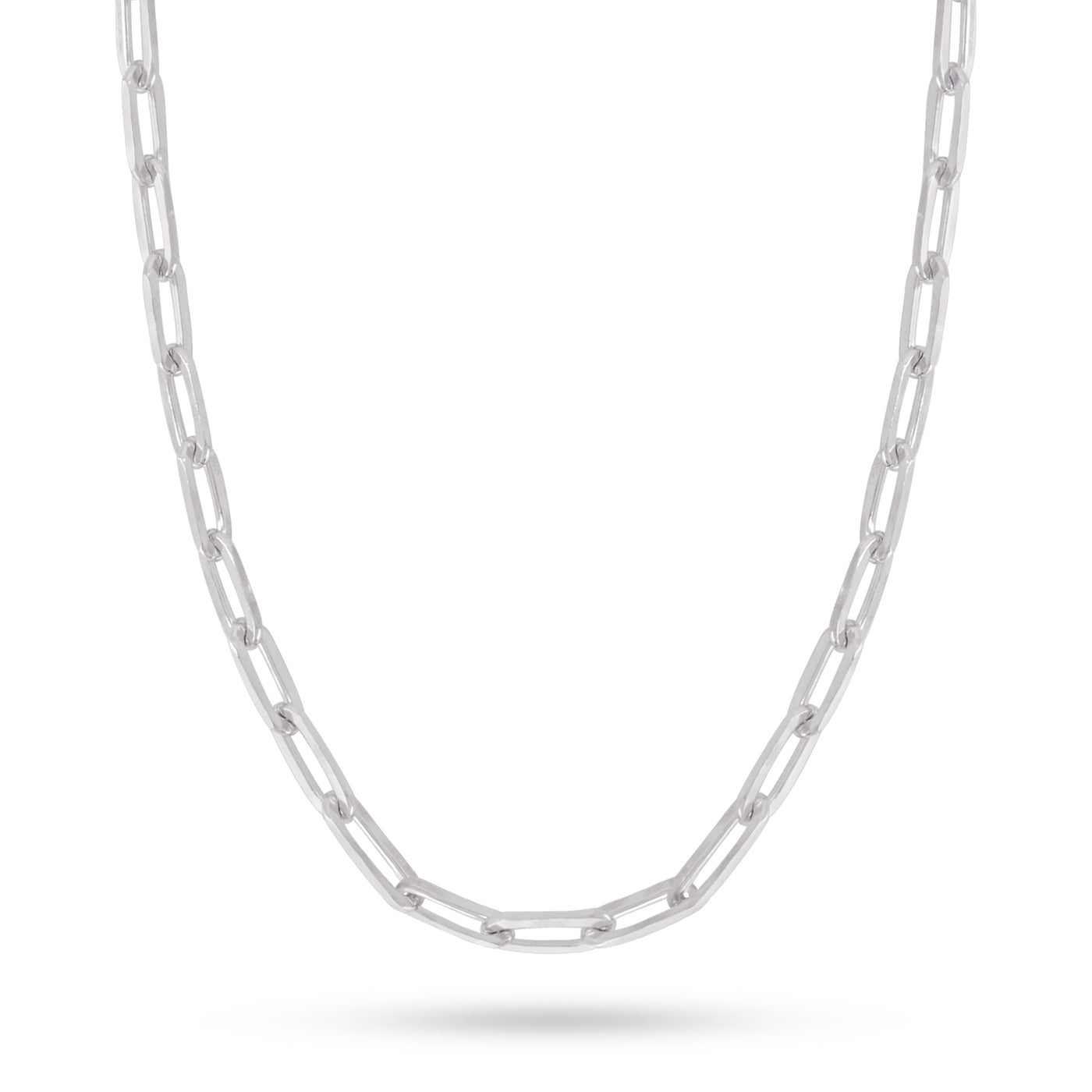 Silver Paperclip Chain Necklaces