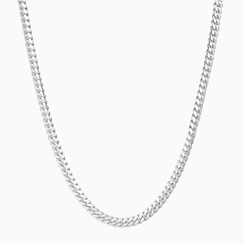 Silver 4MM Miami Cuban Chain Necklace