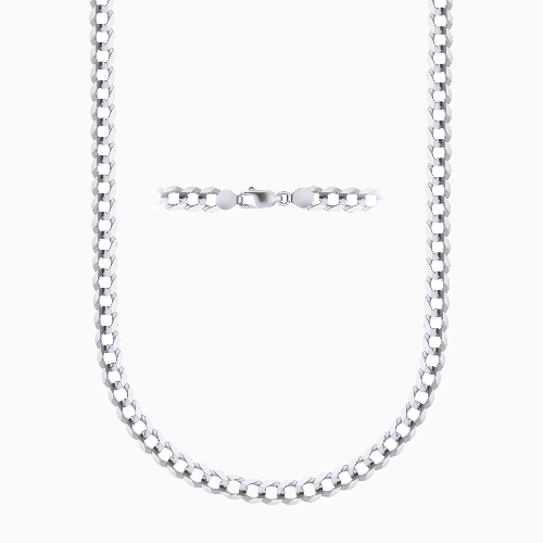 Silver 5MM Curb Chain Necklace