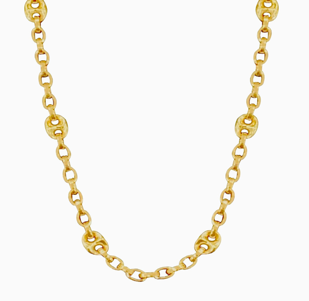 PORI JEWELERS 18K Yellow Gold 1.5MM, 1.8MM, 2MM, 2.5MM, 3MM, 4MM, or 5MM Di PORI JEWELERS 18 Karat Solid Yellow Gold Figaro Link Chain