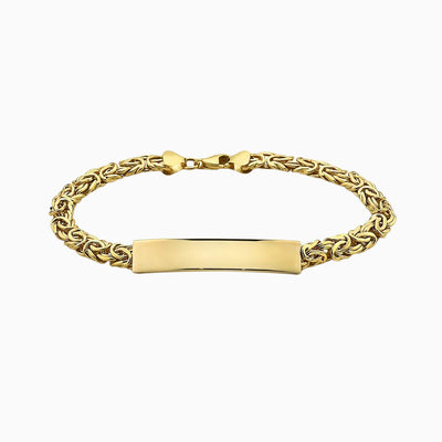 10K Gold Byzantine ID Bracelet