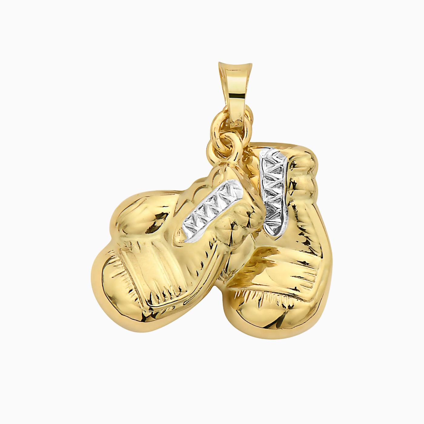 14K Gold Two-Toned Boxing Gloves Pendant