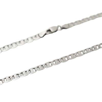 Sterling Silver Gunmetal Anchor Chain