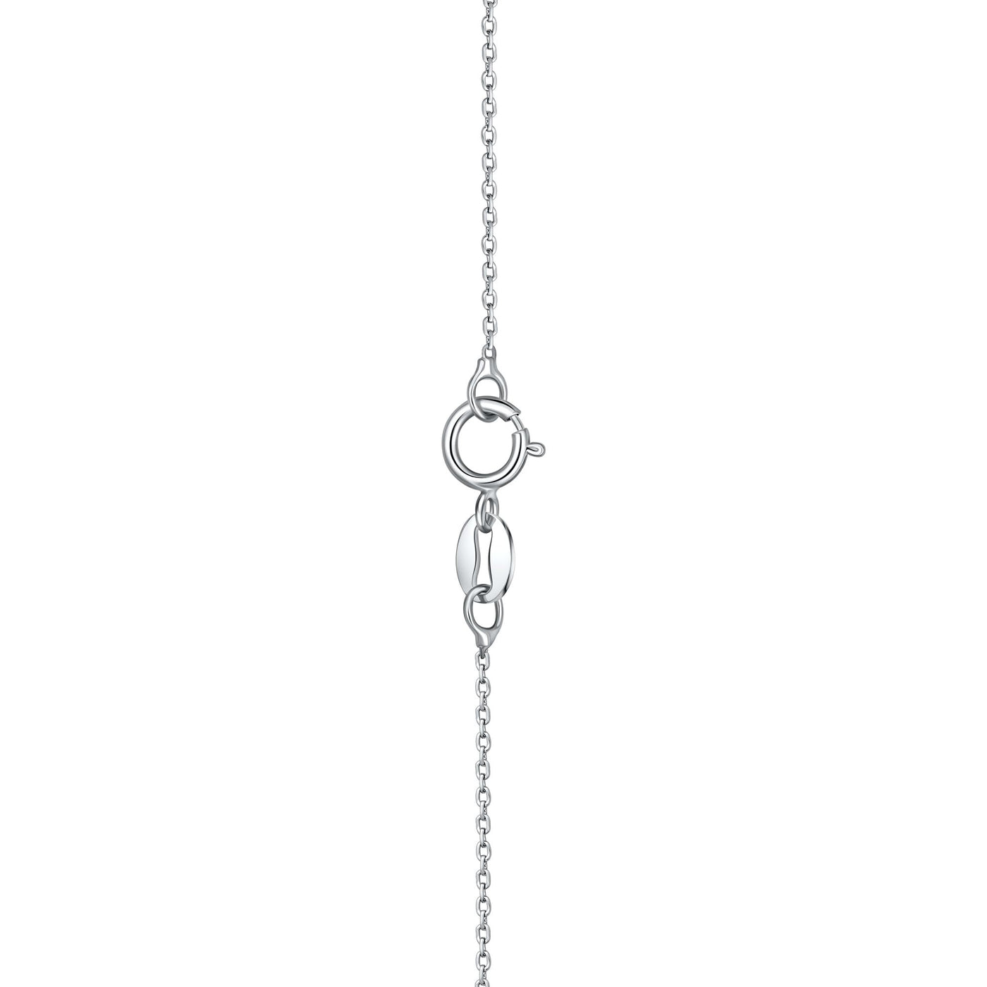 Sterling Silver Brilliant Halo Pendant Necklace - All Birthstone Colors