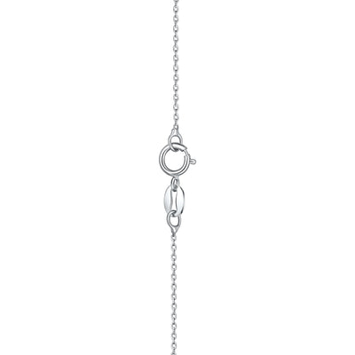 Sterling Silver Brilliant Halo Pendant Necklace - All Birthstone Colors