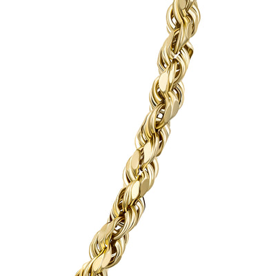 Mens 18K Rope Chain Necklaces