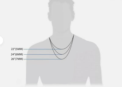 Mens Solid 925 Sterling Silver Miami Cuban Chain Necklaces 3 Row 3 Piece Set