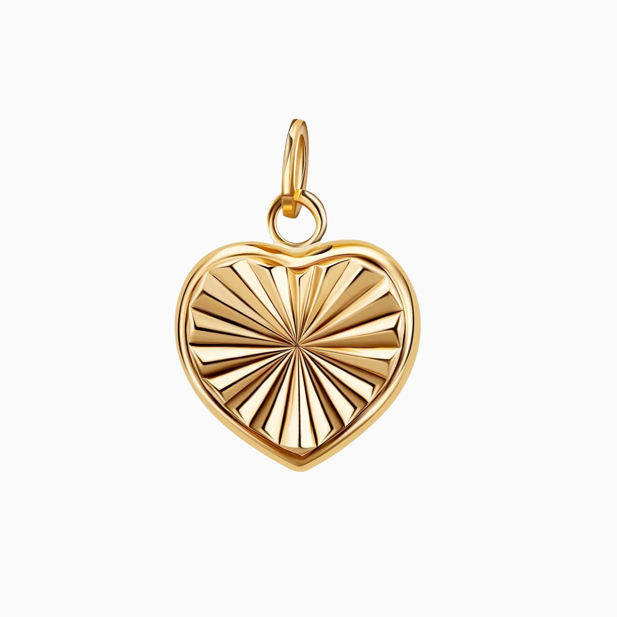 14k Gold Tiny Heart Charm Pendant With Spring Clasp Lock – Agj