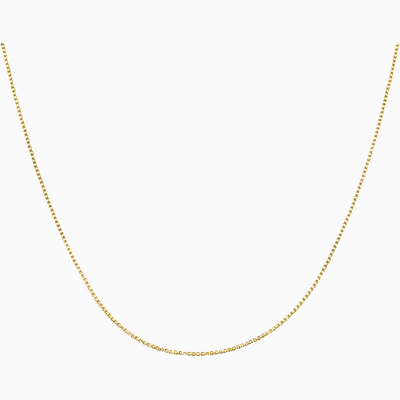 14K Gold Venetian Box Link Chain Necklace