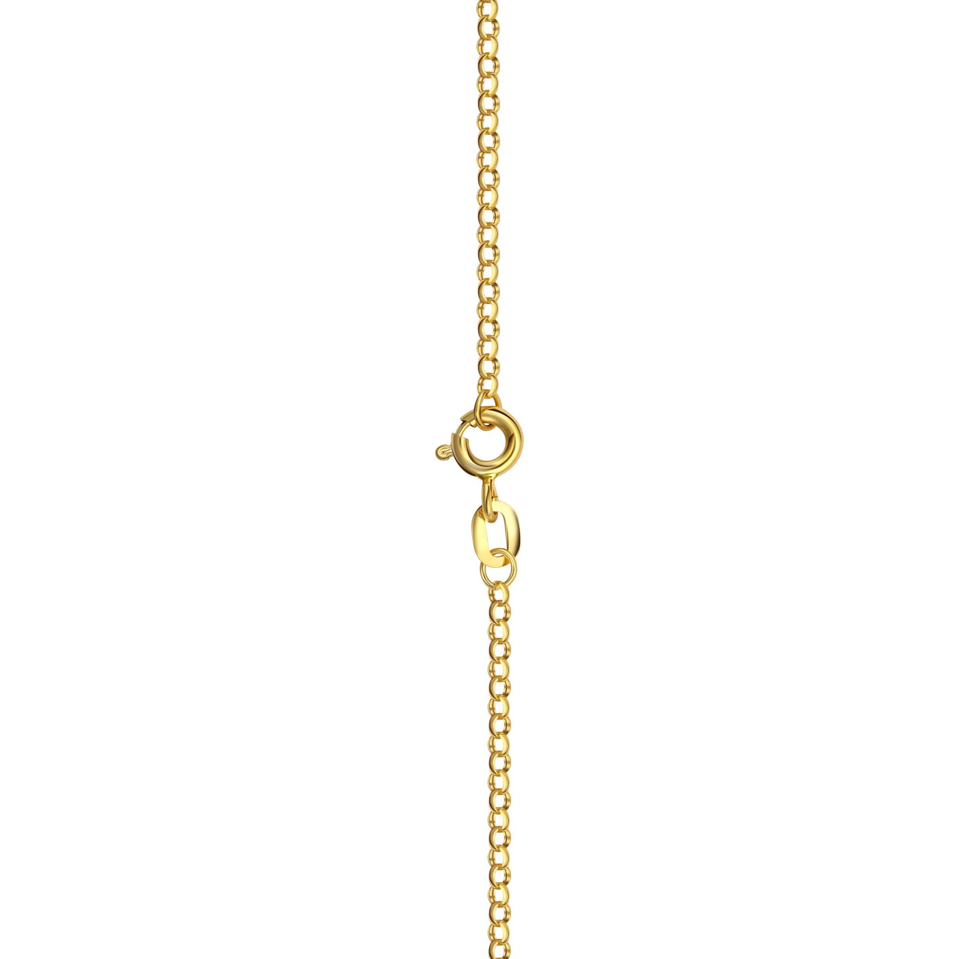 10K Gold 2.0MM Round Rolo Link Chain Necklace