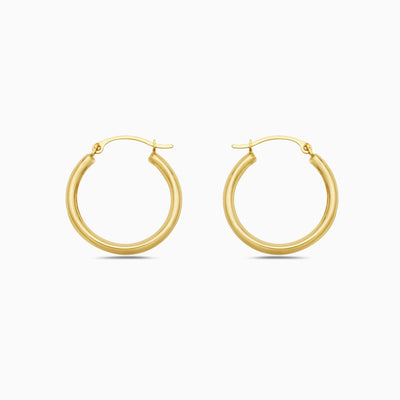 10K Gold Squared off hoop Earrings