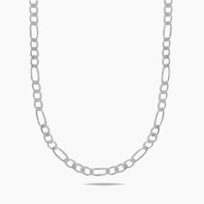 Silver 6MM Figaro Chain Necklace