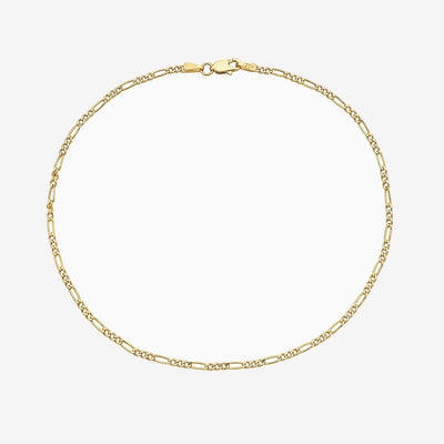 10K Gold Figaro 3+1 Link Chain Bracelet