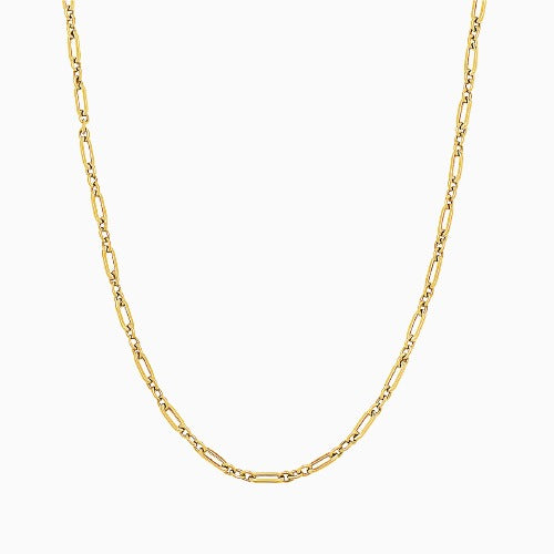 10K Gold 1+1 Anchor Chain Necklace