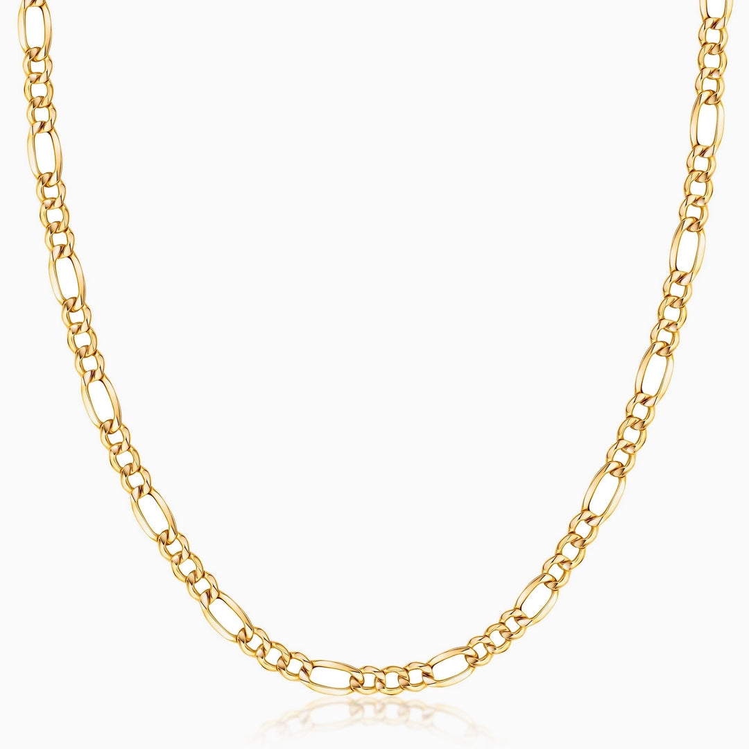 14K Solid Gold Sequin Chain - 14KY 14KT 14K Real Solid Gold Yellow Necklace Keyhole Link Bracelet Layer 7