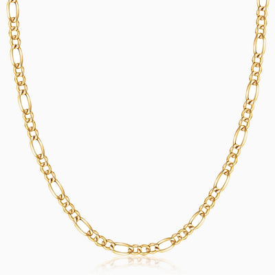 14K Gold Figaro Chain Necklaces for Men