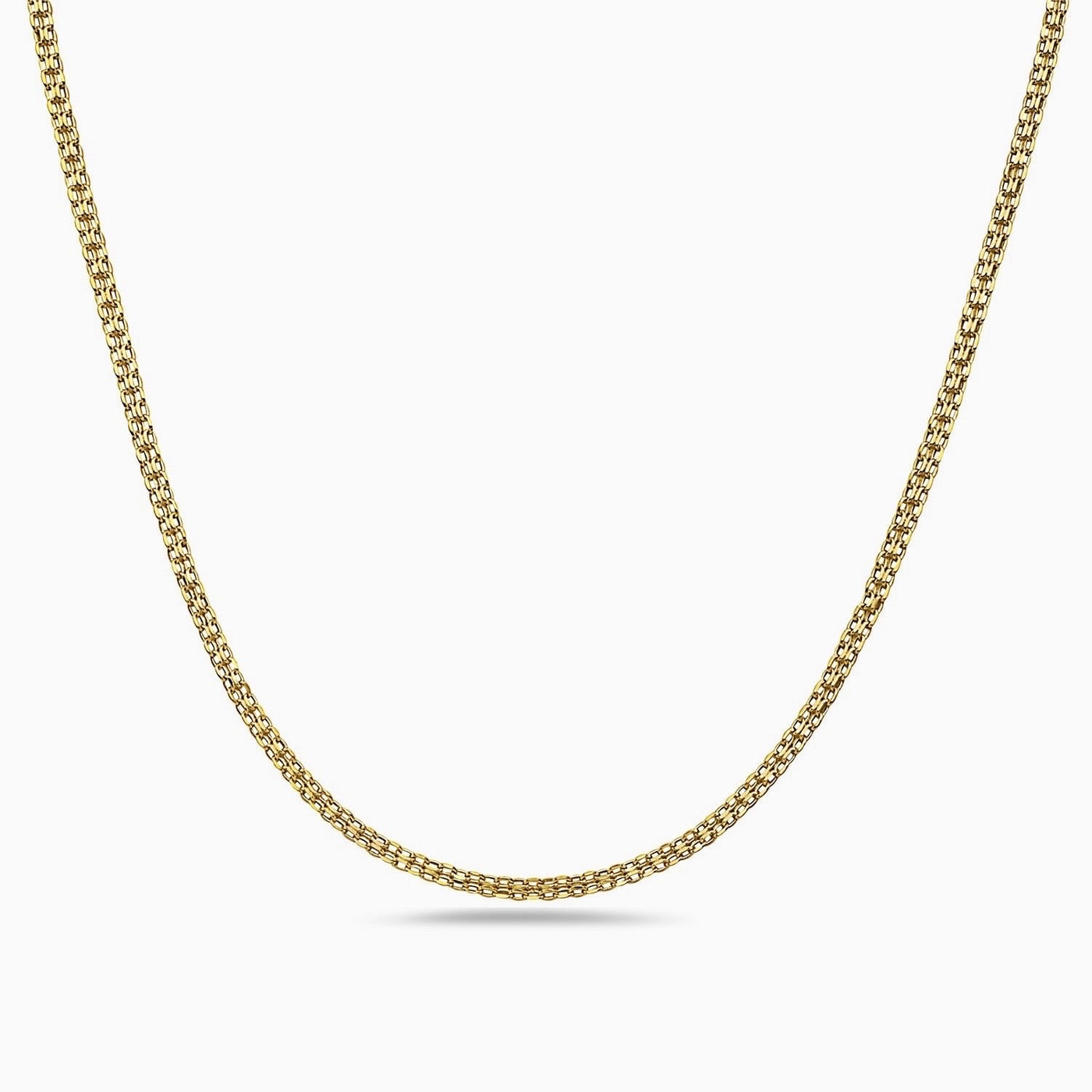 10K Gold Thick Bismarck Chain Necklace