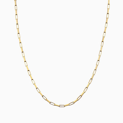 10K Gold Long Anchor Chain Necklace