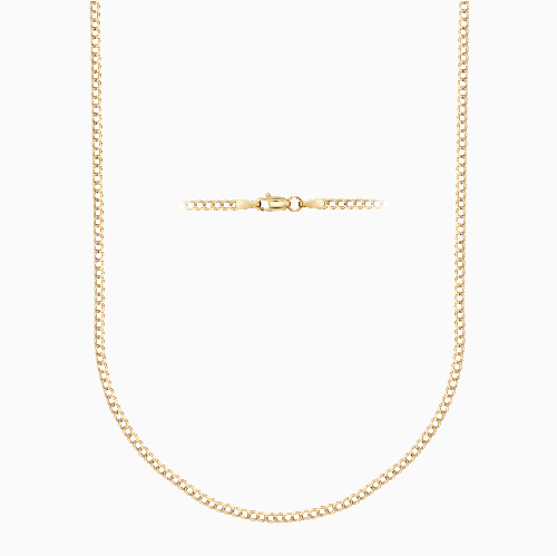 14K GOLD CURB CHAIN NECKLACE