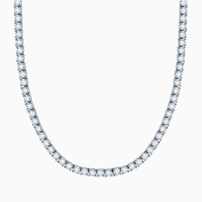Silver Diamond Tennis Necklace