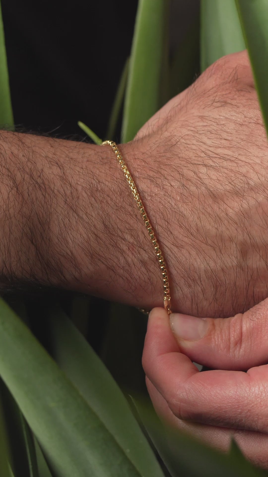 Men'S 14K Solid Yellow Gold 2MM Round Box Chain Bracelet 8" Stamped