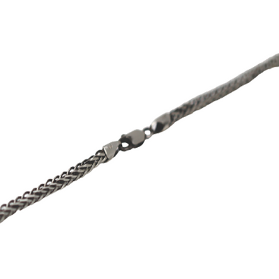 Sterling Silver Gunmetal Franco Chain Bracelet
