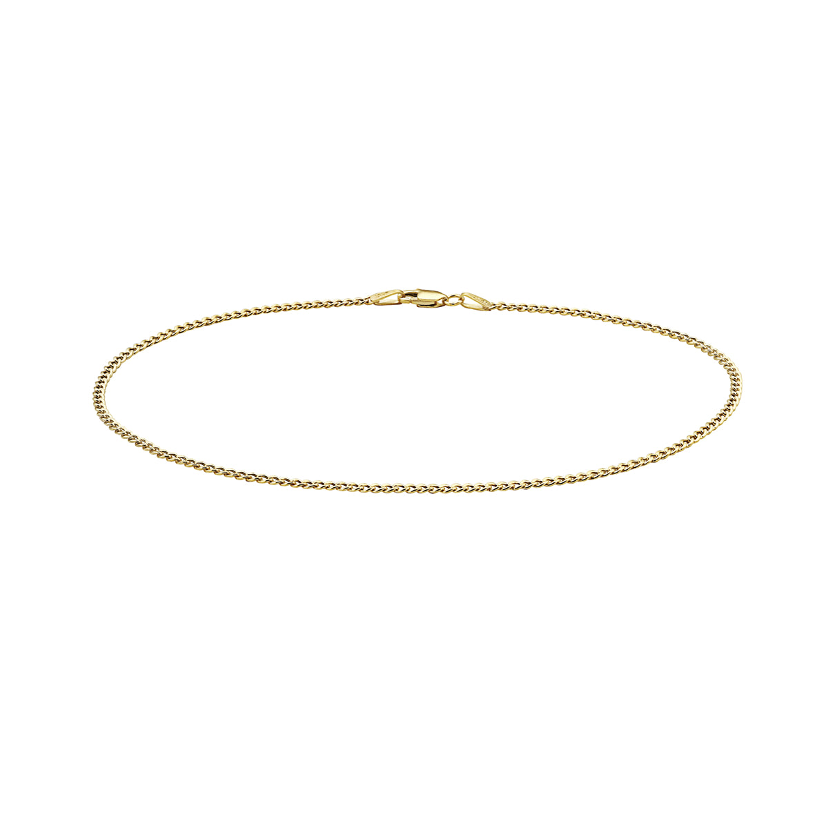 10K Gold Cuban/Curb Link Chain Anklet