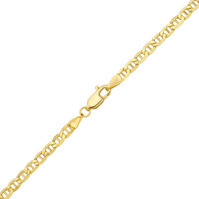 14K Flat Mariner Link Chain Necklace