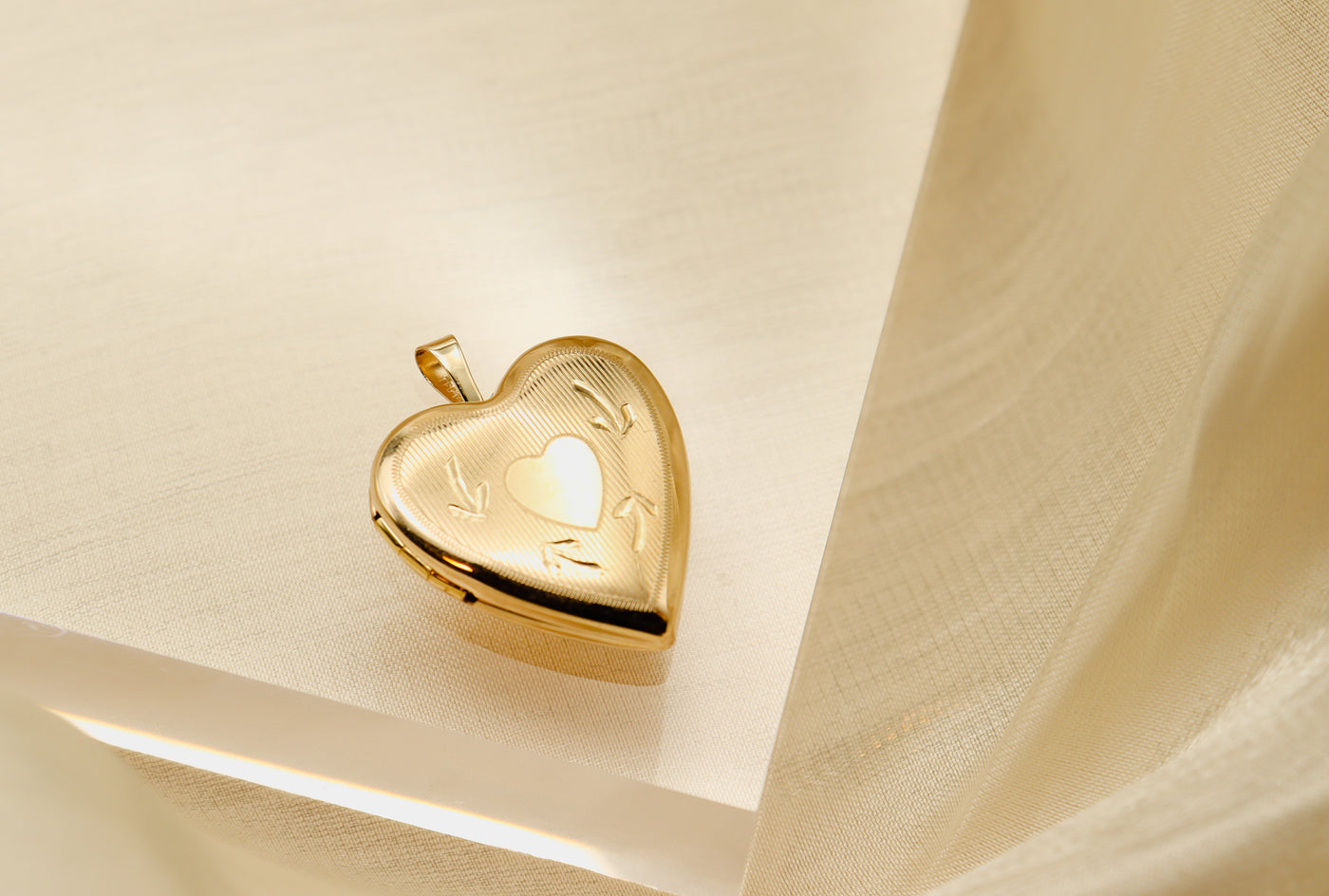 14K Gold Heart Forever Locket