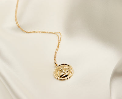 14K Gold Triquetra Trinity Knot Symbol Charm Pendant