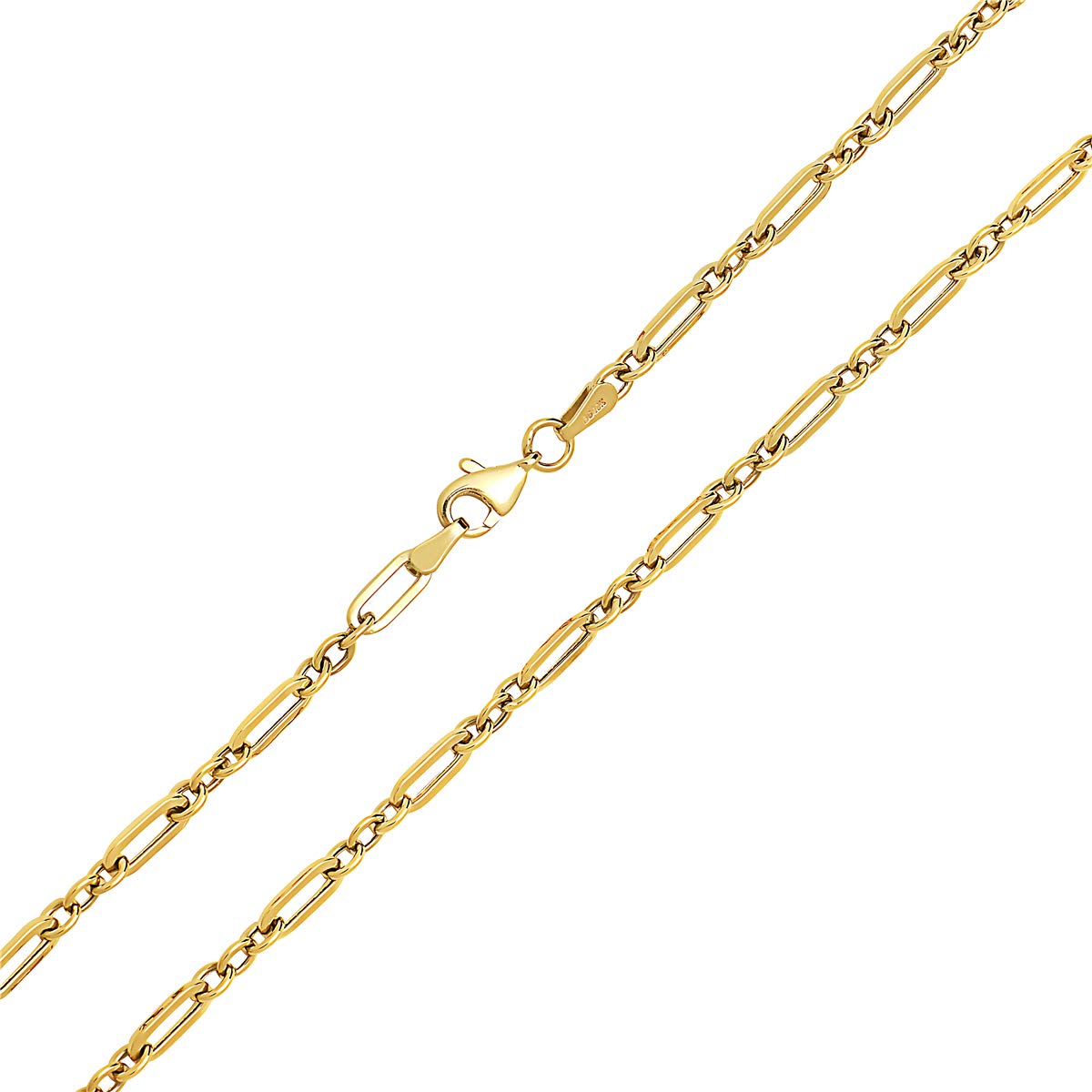 10K Gold 1+1 Anchor Chain Necklace