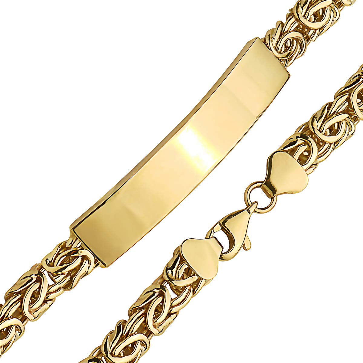 10K Gold Byzantine ID Bracelet