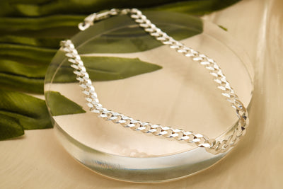 Silver Cuban Chain Anklet