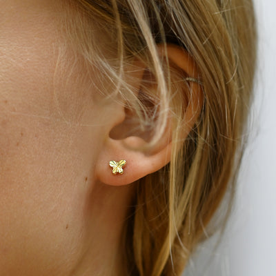 Simple Striped Butterfly Studs