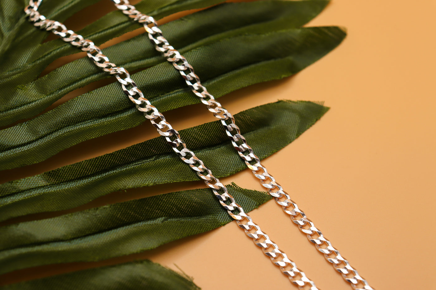 Sterling Silver 4MM Cuban Chain Necklace